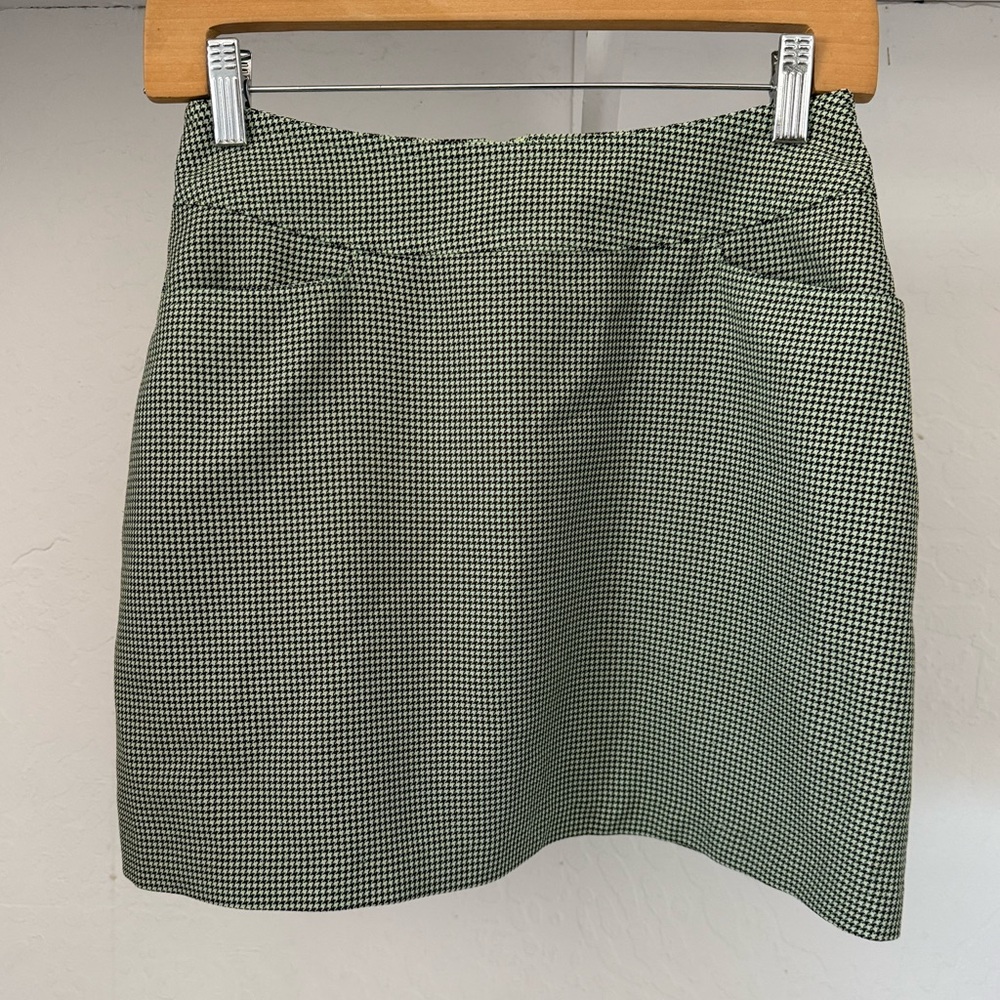 Bundle 3 for 50% off 1990s LaBelle Green & Brown Houndstooth Mini Skirt